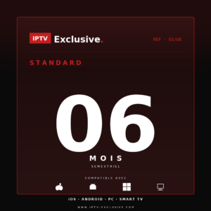 Abonnement IPTV Standard 6 mois — 20 000+ chaînes HD en direct | IPTV Exclusive